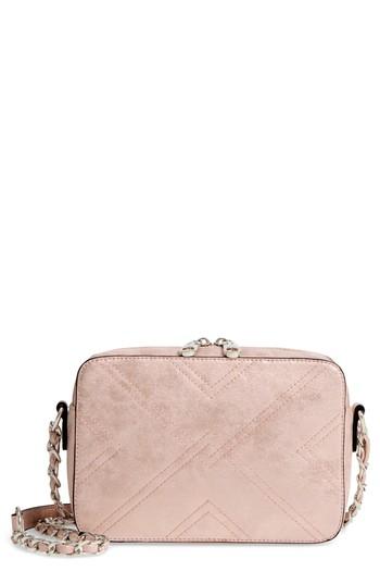 Chelsea28 Bella Stitched Faux Leather Crossbody Bag - Pink