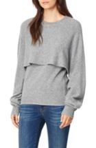 Women's Habitual Joell Popover Cashmere Sweater - Grey