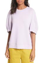 Women's Tibi Short Sleeve Sweatshirt, Size - Purple