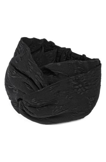 Gucci Rilly Brocade Silk Turban - Black