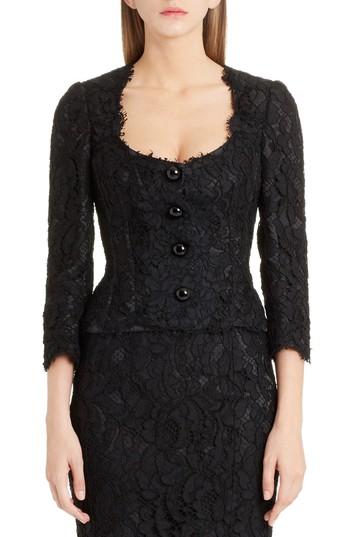 Women's Dolce & Gabbana Lace Jacket Us / 38 It - Black