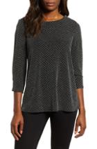 Women's Chaus Checkered Sparkle Shoulder Zip Top