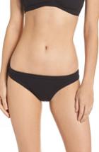 Women's Seafolly Inka Ribbed Bikini Bottoms Us / 8 Au - Black