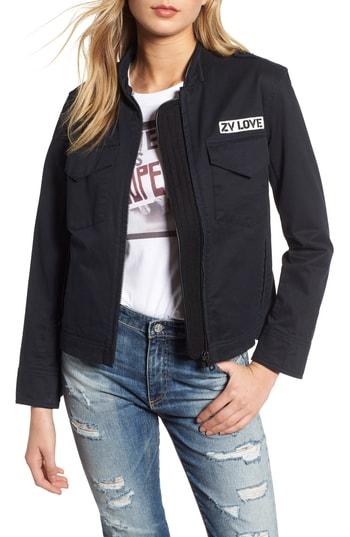 Women's Zadig & Voltaire Kavy Spi Embroidered Jacket - Black