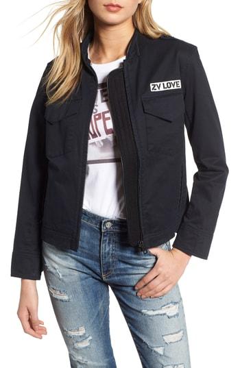 Women's Zadig & Voltaire Kavy Spi Embroidered Jacket - Black