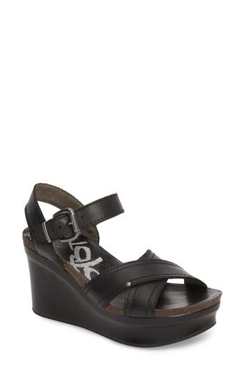 Women's Otbt Bee Cave Wedge Sandal M - Black