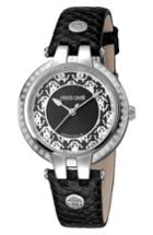 Women's Roberto Cavalli By Franck Muller Pizzo Leather Strap Watch