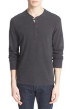 Men's Rag & Bone Standard Issue Slub Cotton Henley - Black