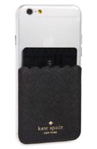 Kate Spade New York Scallop Leather Stick-on Smartphone Case Pocket - Black
