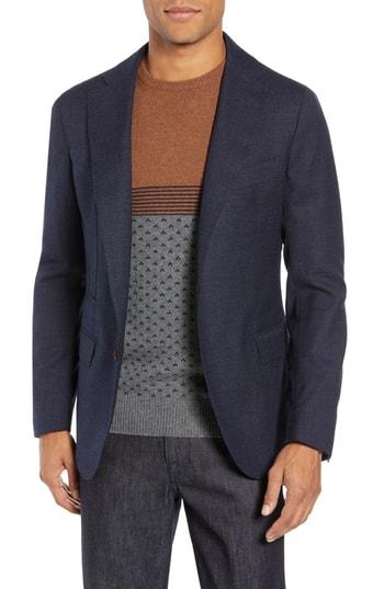 Men's Eleventy Trim Fit Wool Blazer Us / 48 Eu R - Blue