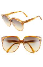 Women's Celine 62mm Special Fit Oversize Cat Eye Sunglasses - Str Honey Hav/grey Yell Grad