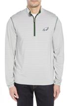 Men's Cutter & Buck Meridian - Philadelphia Eagles Regular Fit Half Zip Pullover, Size - Green