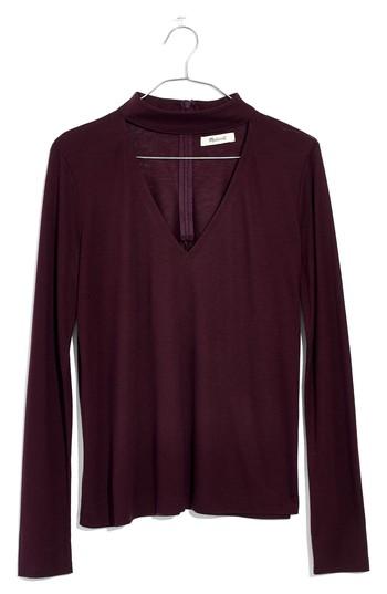 Women's Madewell Choker Tee - Purple