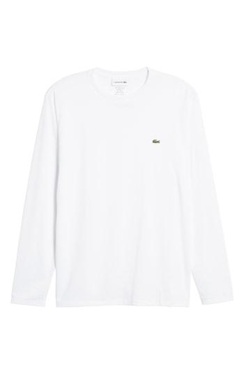 Men's Lacoste Long Sleeve Pima Cotton T-shirt (s) - White