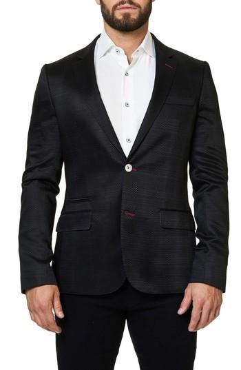 Men's Maceoo Socrate Woven Sport Coat (l) - Black