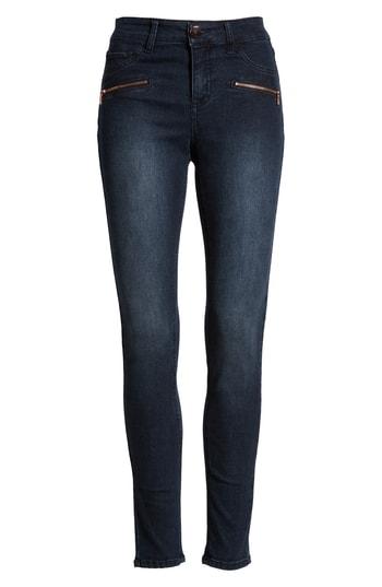 Women's Tinsel Zip Detail Skinny Jeans - Blue