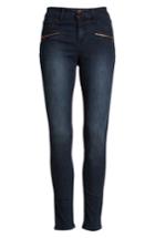 Women's Tinsel Zip Detail Skinny Jeans - Blue
