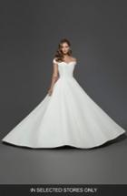 Women's Matthew Christopher Antoinette Off The Shoulder A-line Gown, Size In Store Only - Ivory