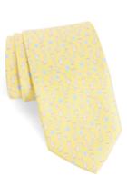 Men's Salvatore Ferragamo Giraffes & Flowers Silk Tie, Size - Yellow