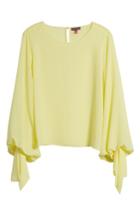 Women's Vince Camuto Tie Cuff Bubble Sleeve Top - Yellow
