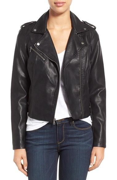 Women's Levi's Faux Leather Moto Jacket - Black