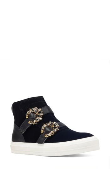 Women's Nine West Orisna High Top Sneaker .5 M - Black