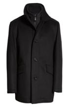 Men's Boss Coxtan Wool Fit Car Coat, Size 36r - Black