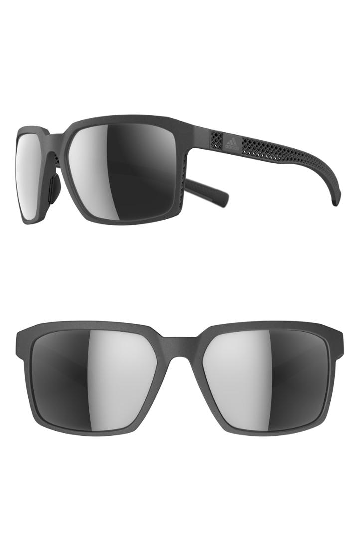 Women's Adidas Evolver 3df 60mm Mirrored Sunglasses - Grey/ Chrome