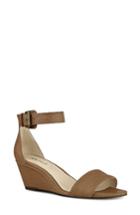 Women's Nine West Pretty Sis Ankle Strap Wedge M - Beige
