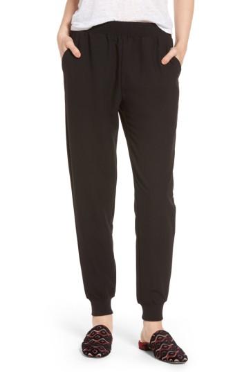 Women's Splendid Stretch Crepe Jogger Pants - Black