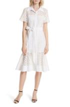 Women's Milly Haley Window Check Shirtdress - White