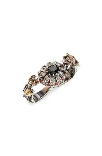 Women's Alexander Mcqueen Jewel Skeleton Double Ring