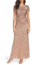 Women's Adrianna Papell Sequin Cowl Back Gown - Pink