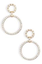 Women's Nordstrom Open Circle Cubic Zirconia Double Hoop Earrings