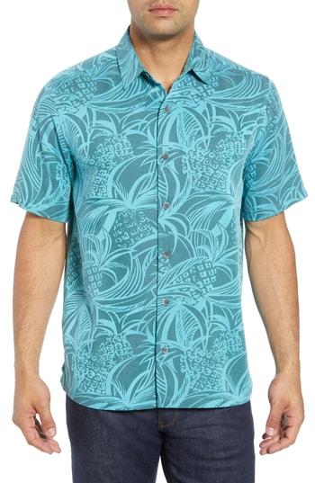 Men's Kahala Kupu Regular Fit Print Sport Shirt - Blue