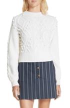 Women's Amur Brie Cabled Merino Wool Sweater - Ivory