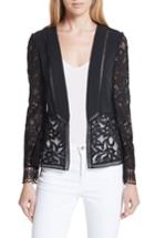 Women's Ted Baker London Liela Sheer Lace Panel Jacket - Black