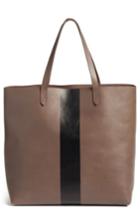 Madewell Paint Stripe Transport Leather Tote -