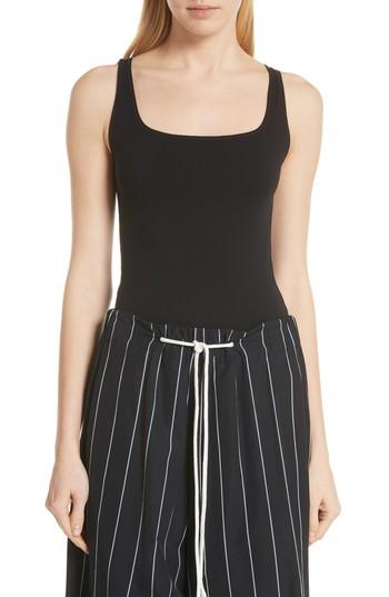 Women's Vince Square Neck Bodysuit - Black