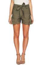 Women's Cece Tiered Ruffle Belted Shorts - Green