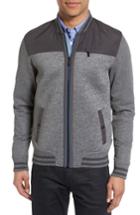Men's Ted Baker London Stevan Modern Slim Fit Zip Fleece (xxl) - Black