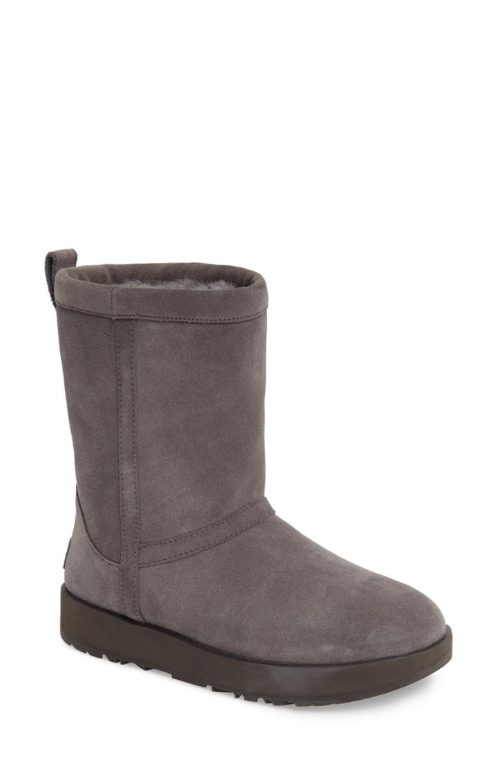 Women's Ugg Classic Short Waterproof Boot M - Grey