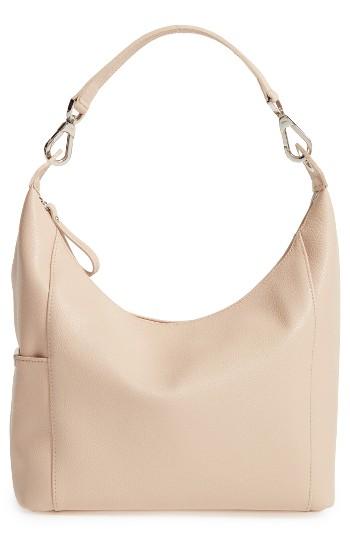Longchamp 'le Foulonne' Leather Hobo Bag - Ivory