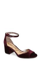 Women's Sam Edelman Susie D'orsay Ankle Strap Sandal .5 M - Burgundy