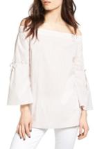 Women's Chelsea28 Stripe Off The Shoulder Poplin Blouse
