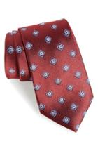 Men's Nordstrom Men's Shop Bright Neat Silk Tie, Size - Red