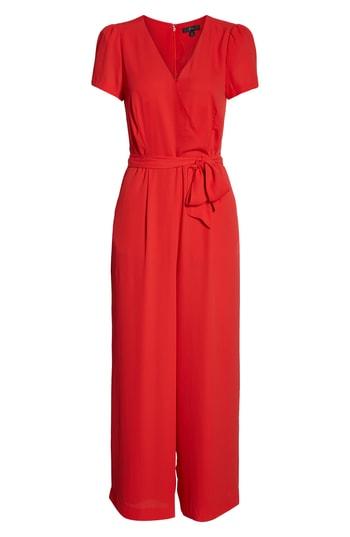 Women's J.crew Short Sleeve Wrap Jumpsuit