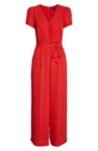 Women's J.crew Short Sleeve Wrap Jumpsuit