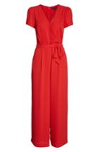 Women's J.crew Short Sleeve Wrap Jumpsuit