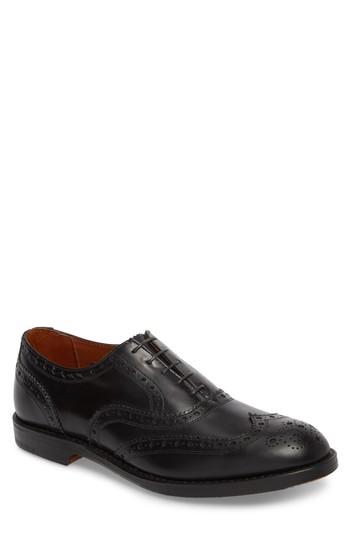 Men's Allen Edmonds Whitney Wingtip Men) .5 D - Black